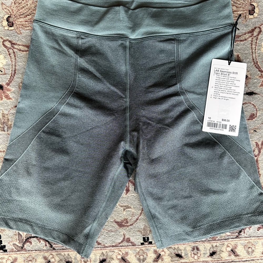 Lululemon new with tags size 10 “LAB” shorts. High rise 8” length